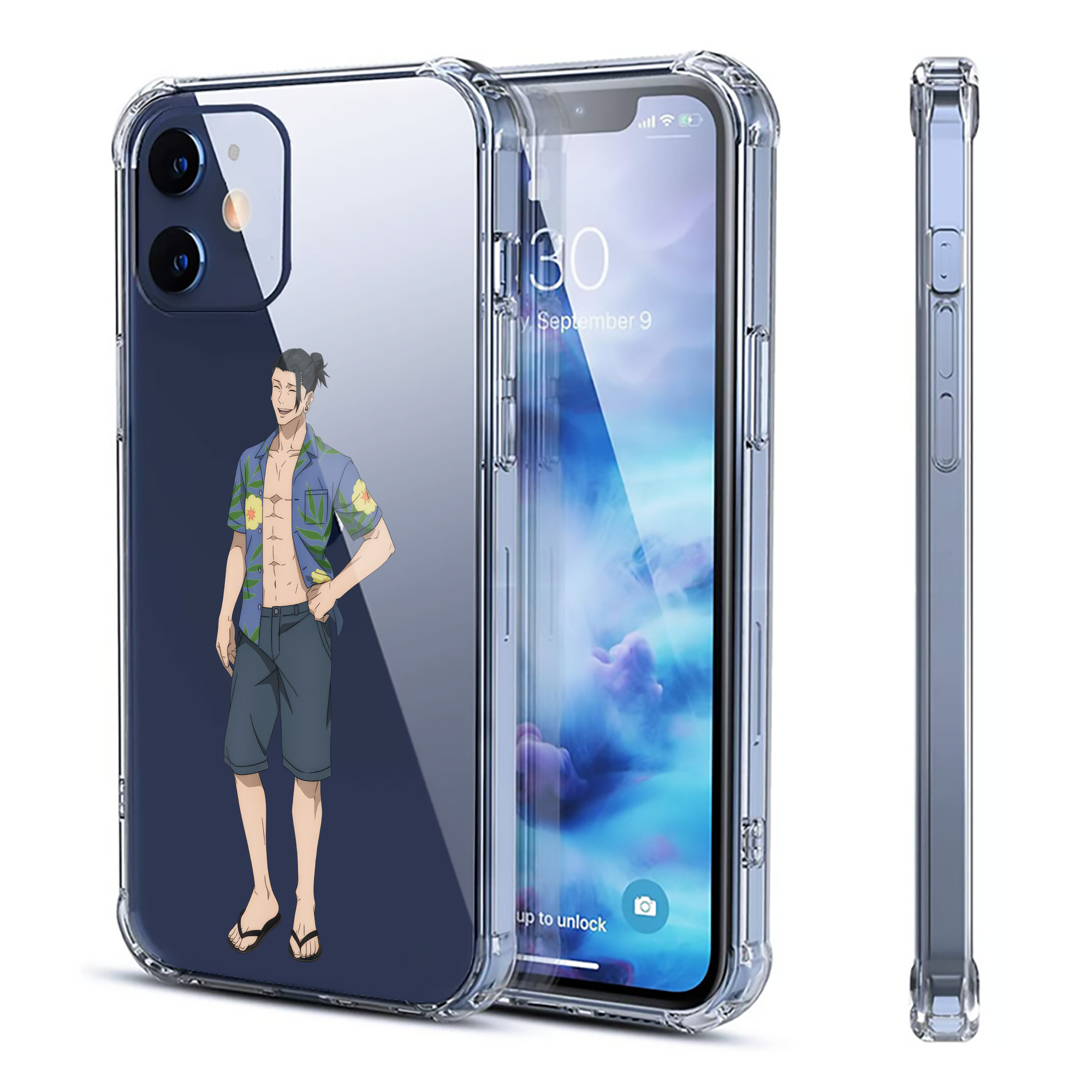 （画像用） 呪術廻戦 Jujutsu Kaisen 【iPhone 12シリーズ対応】透明スマホケース（クリアソフトケース）